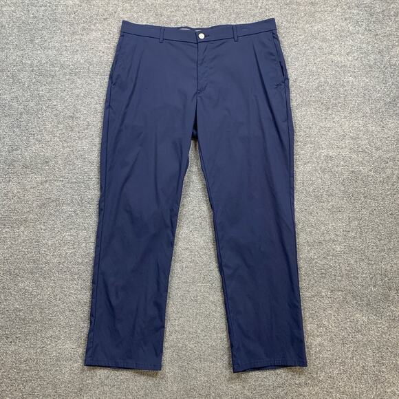 Original Penguin Pants Mens 36 Navy Blue Stretch Nylon Quick Dry Golf Chino - Picture 2 of 10